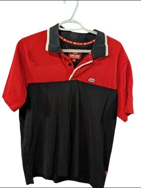 Ecko Unlimited Men's Red & Black Colorblock Polo Shirt